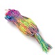 Rainbow Color Polyester Braided Adjustable Bracelet Making for Women(BJEW-F454-04)-4