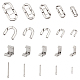 10Pcs 5 Styles 304 Stainless Steel Fold Over Clasp(STAS-UN0049-94)-1
