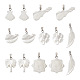craftdady 14pcs 7 styles pendentifs en coquillages d'eau douce naturels(SHEL-CD0001-05)-2