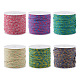 Pandahall 6 Rolls 6 Colors Cotton Braid Thread(OCOR-TA0001-50)-1