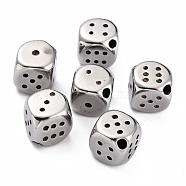 304 Stainless Steel Beads, Dice, Stainless Steel Color, 10x10x10mm, Hole: 2mm(STAS-J034-12AS)