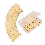 20Pcs Brass Pendants, Stamping Blank Tag, Rectangle, Golden, 35x6x0.8mm, Hole: 1mm(KK-SZ0001-40G)