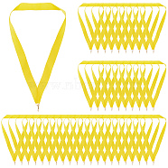 Polyester Medal Straps, Award Neck Ribbons, Medal Lanyards, with Iron Clasps, Yellow, 400x25mm(AJEW-WH0033-33G-01)