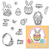 PVC Plastic Stamps, for DIY Scrapbooking, Photo Album Decorative, Cards Making, Stamp Sheets, Film Frame, Easter Theme Pattern, 16x11x0.3cm(DIY-WH0167-57-0167)