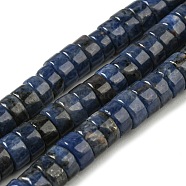 Natural Dumortierite Beads Strands, Disc, Heishi Beads, 6.5~7x3mm, Hole: 1mm, about 119pcs/strand, 15.51''(39.4cm)(G-M420-A01-01)
