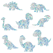 16 Sheets 8 Styles Waterproof PVC Colored Laser Stained Window Film Static Stickers, Electrostatic Window Stickers, Dinosaur, 330x830mm(DIY-WH0314-073)