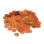 Plastic Table Scatter Confetti, for Halloween Party Decorations, Pumpkin, Dark Orange, 11.5x11.2x0.3mm, about 720pcs/bag(DIY-I042-A06)