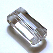 Imitation Austrian Crystal Beads, Grade AAA, Faceted, Rectangle, Clear, 6x12x5mm, Hole: 0.7~0.9mm(SWAR-F081-6x12mm-01)