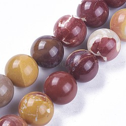 Natural Mookaite Beads Strands, Round, 17.5~18.5mm, Hole: 1.4mm; about 22pcs/strand, 15.7inches(39.9cm)(G-F607-16)