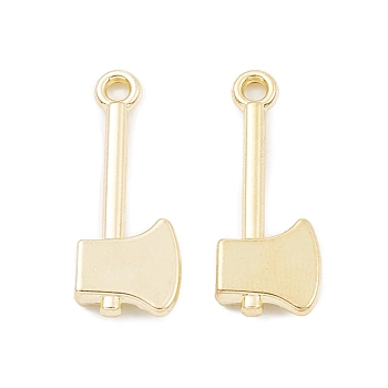 Alloy Pendants, Long-Lasting Plated, Lead Free & Cadmium Free, Axe, Light Gold, 24.5x9.5x3mm, Hole: 2mm