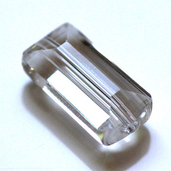 Imitation Austrian Crystal Beads, Grade AAA, Faceted, Rectangle, Clear, 6x12x5mm, Hole: 0.7~0.9mm