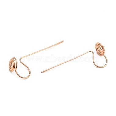 Brass Clip-on Earring Converters Findings(KK-D060-05RG)-2
