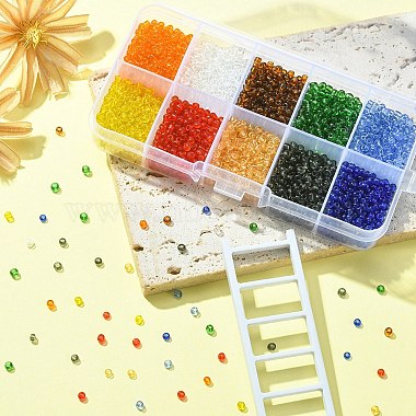 100G 10 Colors 8/0 Glass Seed Beads(SEED-YW0002-40)-5