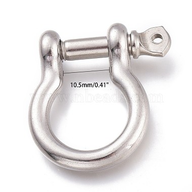 304 fermoirs de manille d'ancrage à anneau en D en acier inoxydable(STAS-Z017-15P)-2