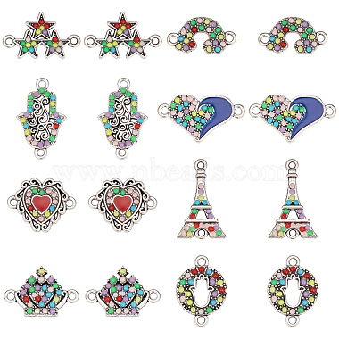 Antique Silver Colorful Star Alloy+Resin Links