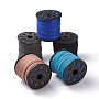 Eco-Friendly Faux Suede Cord, Faux Suede Lace, Mixed Color, 3x1.5mm, about 98.43 Yards(90m)/Roll