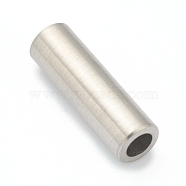 304 Stainless Steel Magnetic Clasps with Glue-in Ends, Column, Stainless Steel Color, Hole: 3mm, 16mm(STAS-B017-01A-P)