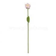 Handmade Crochet Polyester Flower Ornaments, with Iron Wire, Artificial Flower, for Wedding Home Decorations, Misty Rose, 315x35x8mm(AJEW-XCP0002-66)