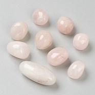 Natural Rose Quartz Beads, Healing Stones, for Energy Balancing Meditation Therapy, No Hole/Undrilled, Tumbled Stone, Vase Filler Gems, Oval, 18~41x16~17x16~17mm(G-H254-32)