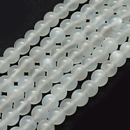 Natural White Moonstone Bead Strands, Round, 6mm, Hole: 1mm, about 66pcs/strand, 15.7 inch(40cm)(G-G733-6mm)