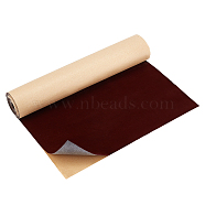Adhesive Velvet Flocking Liner, for Jewelry Drawer Craft Fabric Peel Stick, Saddle Brown, 400x0.6mm, 3m/set(OCOR-BC0005-72A)