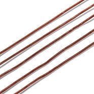 French Wire Gimp Wire, Flexible Round Copper Wire, Metallic Thread for Embroidery Projects and Jewelry Making, Sienna, 18 Gauge(1mm), 10g/bag(TWIR-Z001-04Q)
