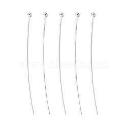Brass Ball Head pins, Silver Color Plated,  Size: about 0.5mm thick, 24 Gauge,, 45mm long, Head: 1.5mm(X-RP0.5X45mm-S)