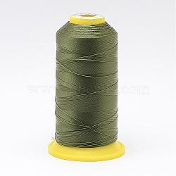 Nylon Sewing Thread, Olive Drab, 0.4mm, about 400m/roll(NWIR-N006-01E1-0.4mm)