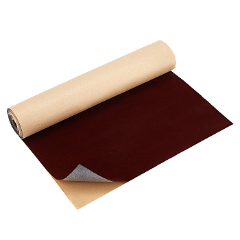 Adhesive Velvet Flocking Liner, for Jewelry Drawer Craft Fabric Peel Stick, Saddle Brown, 400x0.6mm, 3m/set