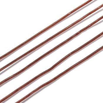 French Wire Gimp Wire, Flexible Round Copper Wire, Metallic Thread for Embroidery Projects and Jewelry Making, Sienna, 18 Gauge(1mm), 10g/bag