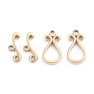 Ion Plating(IP) 304 Stainless Steel Toggle Clasps, Teardrop, Golden, teardrop,: 18.5x9.5x2.5mm, Hole: 1.5mm, Bar: 6.5x16.5x2.5mm, Hole: 1.5mm(STAS-I148-03G)