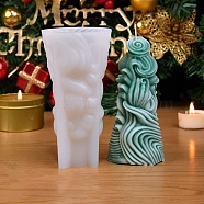 Christmas Tree Silicone Molds Candle Molds, for Candle Aromatherapy Making, White, 66x64x135mm(SIL-B070-02C)