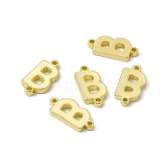 Rack Plating Brass Connector Charms, Real 18K Gold Plated, Long-Lasting Plated, Cadmium Free & Nickel Free & Lead Free, Letter Links, Letter.B, 14x7x1.5mm, Hole: 1mm(KK-C007-38G-B)