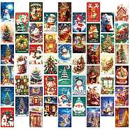 50Pcs Christmas Paper Greeting Cards, Rectangle, Mixed Color, 150x100x0.4mm(DIY-P085-15A)