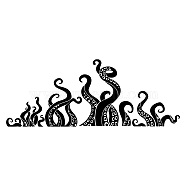 PVC Wall Stickers, for Home Living Room Bedroom Decoration, Black, Tentacle Pattern, 350x840mm(DIY-WH0377-130)