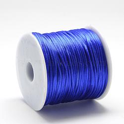 Nylon Thread, Rattail Satin Cord, Blue, about 1mm, about 76.55 yards(70m)/roll(NWIR-Q010A-F227)