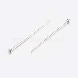 Tarnish Resistant 304 Stainless Steel Ball Head Pins, Stainless Steel Color, 25x0.6mm, 22 Gauge, Head: 2mm(STAS-K172-30P-04)