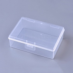 Plastic Bead Containers, Rectangle, Clear, 9.5x6.5x3.2cm(X-CON-WH0068-45)