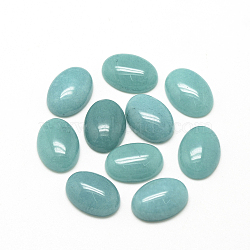 Natural White Jade Cabochons, Dyed, Oval, Turquoise, 18x13x5mm(X-G-R415-13x18-25)