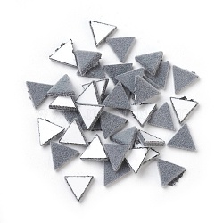 Flocky Acrylic Cabochons, Triangle, Gray, 8.5x9.5x1.5mm(X-OACR-I001-J04)