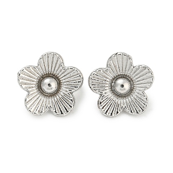 Alloy Charms, Cadmium Free & Lead Free, Flower, Platinum, 13x14x7mm, Hole: 2.5mm, about 666pcs/1000g