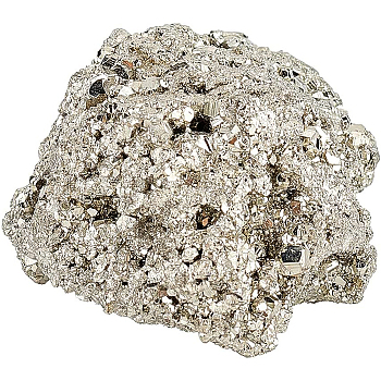 Nuggets Natural Pyrite Display Decorations, Feng Shui Ornaments, 42~45x31~40x26~36mm, about 78~90.6g/pc, 1pc/set