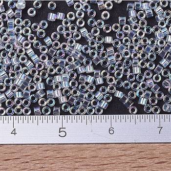 MIYUKI Delica Beads, Cylinder, Japanese Seed Beads, 11/0, (DB0051) Crystal AB, 1.3x1.6mm, Hole: 0.8mm, about 2000pcs/10g
