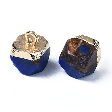 Assembled Synthetic Bronzite and Lapis Lazuli Charms(G-N330-47A)-2