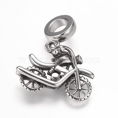 304 Stainless Steel European Dangle Charms(X-OPDL-K001-02AS)-2