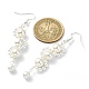 Shell Pearl Beaded Dangle Stud Earrings(EJEW-TA00341)-3