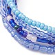 bracelet multi-brins de perles de graines de verre(BJEW-JB09578)-5