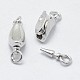 Rhodium Plated 925 Sterling Silver Box Clasps(STER-F037-032P)-3