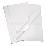 20Pcs Waterproof Gift Wrapping Paper, Square, White, 560x560mm(DIY-TAC0016-72A-01)