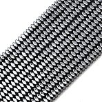 Electroplate Non-magnetic Synthetic Hematite Beads Strands, Square, Faceted, Black, 4x2mm, Hole: 1mm, about: 106pcs/strand, 15.7 inch(G-O009-B01)